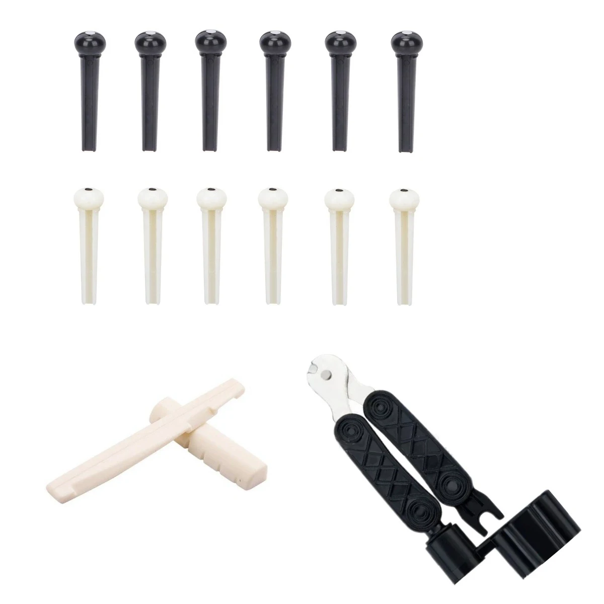 12pcs/lot String Guitar Bridge Pins Plastic Bridge Pins Stringed Instruments Folk Acoustic Classic Guitar Accessories