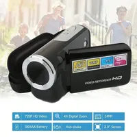 Portable 16MP HD Camcorder with LED Flash & 16X Zoom - 2'' Screen Mini DV Camera for Outdoor/Home Recording