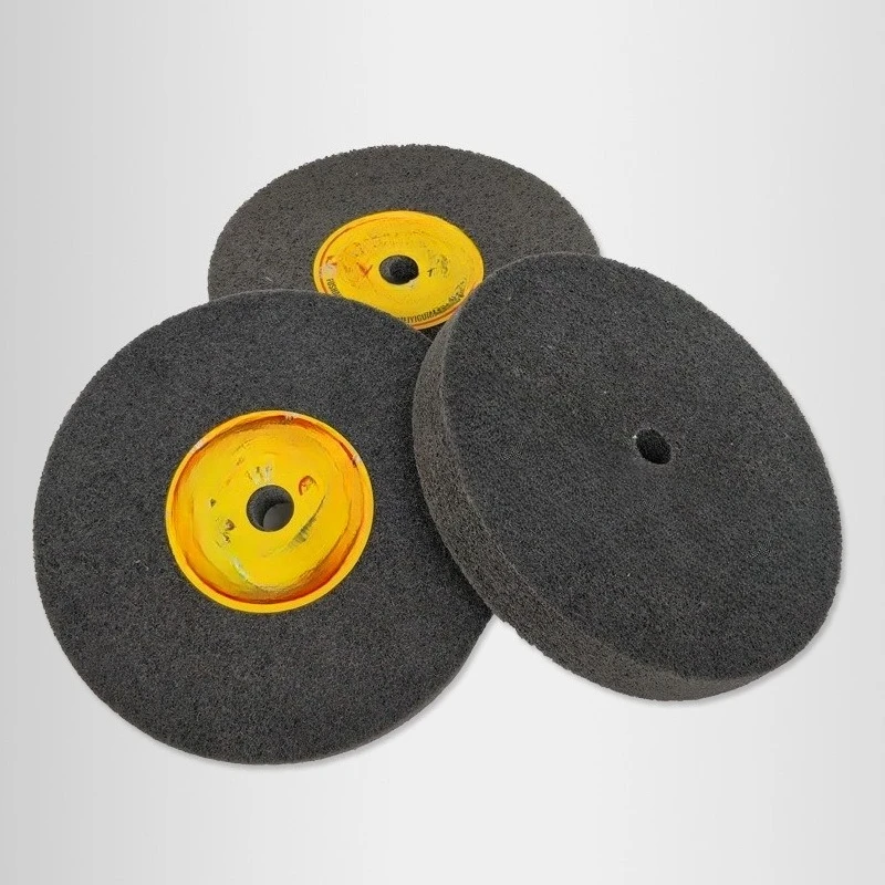 Non Woven Nylon Fiber Wheel Nylon Abrasive Polishing Disc Metal Surface Grinding Wheel