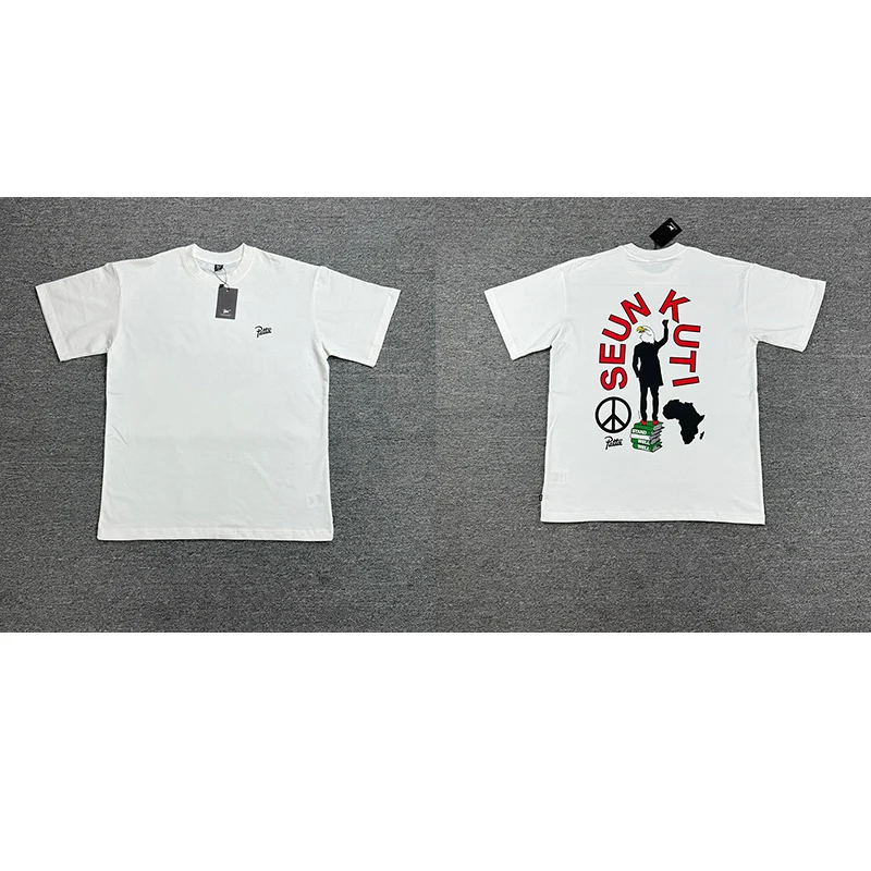 2026 Nieuw Patta T-shirt met letterprint High-Street mannelijk vrouwelijk paar casual T-shirts met korte mouwen