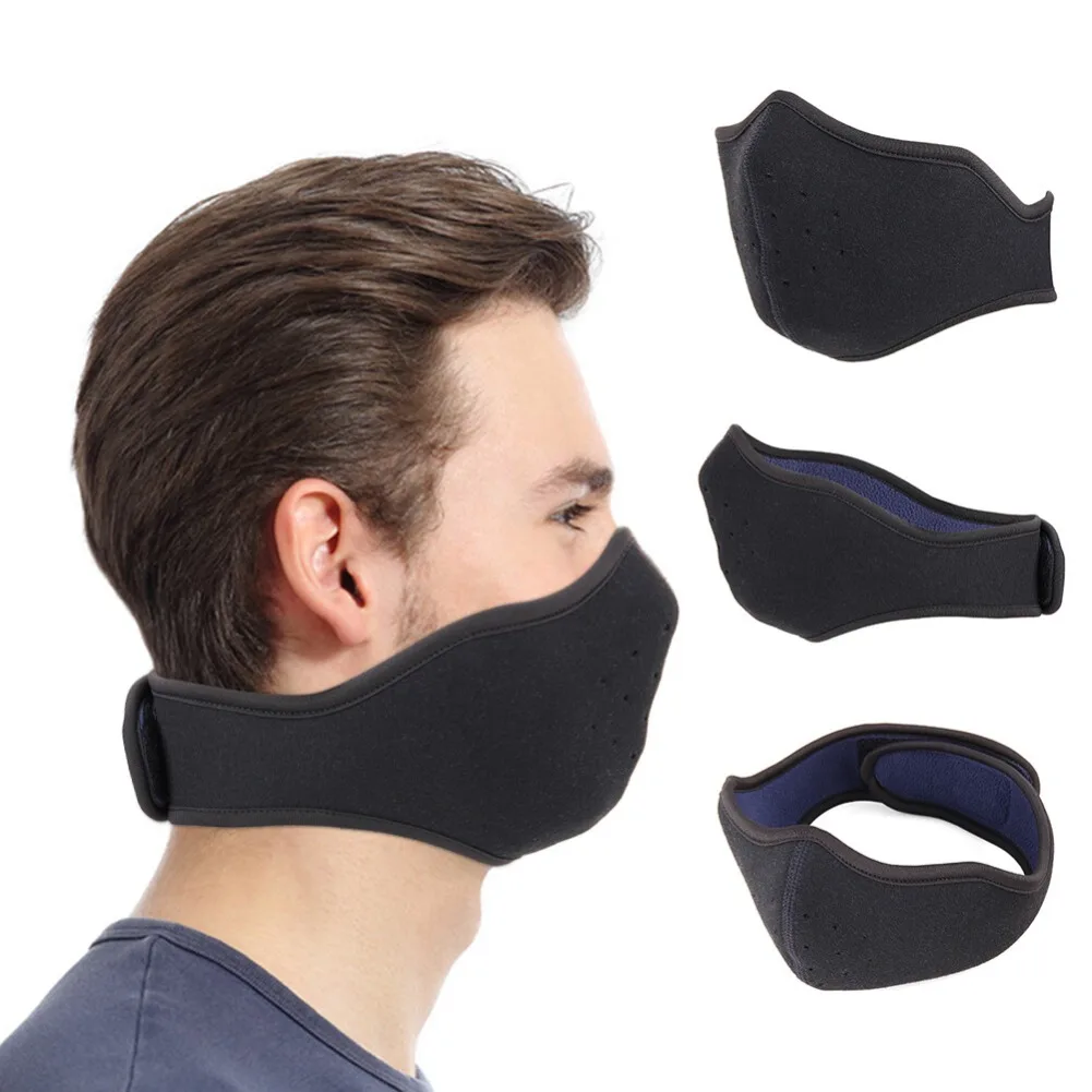 

Winter Fleece Thermal Half Face Mask for Cold Weather Outdoor Sports Running Ski Mask Windproof Mask Bandana for Men Women