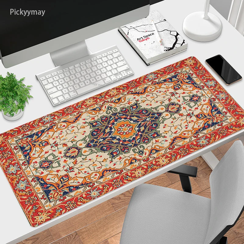 

Large Mouse Pad Persian Carpet Pattern Mausepad Office Computer Gaming Accessories Table Mat Mousepad Gamer Desk Protector Rug