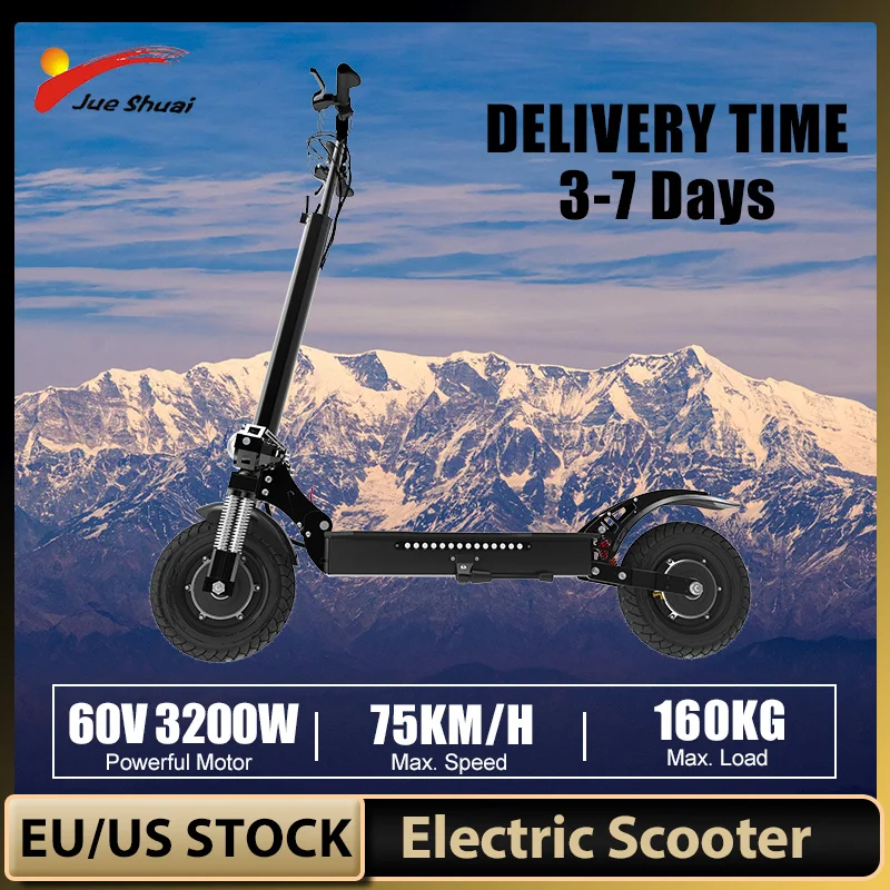 2024 New Electric Scooter 3200W 60V 20Ah Battery Off Road 10 inch Tire Escooter Adult Folding 2 wheels KIck Scooter Electric