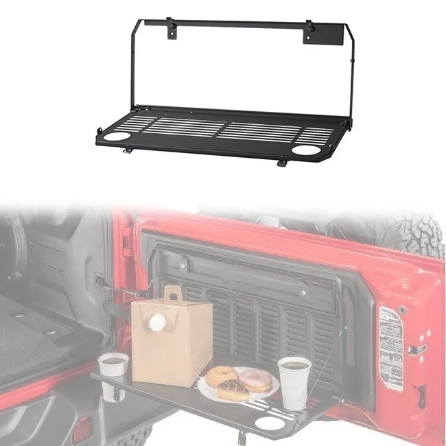 

High Quality Steel Folding Rear Tailgate Table Accessories Easy Installation 2018+ For Wrangler JL New Condition