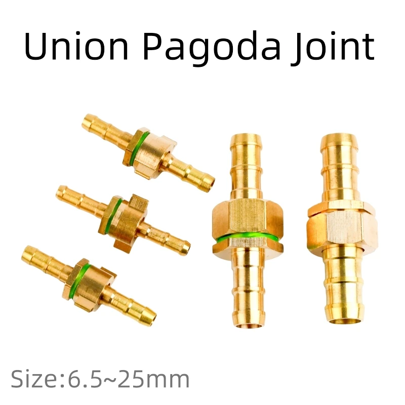 Brass Double Pagoda Joints Male Thread Union Joints Copper Quick Connector Garden Irrigation Adapter Pneumatic Hose Accessories