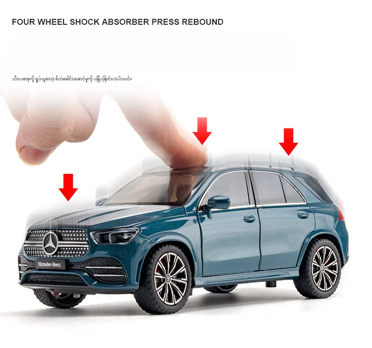 1:24 Mercedes-Benz GLE350 SUV Hohe Simulation Diecast Metall Legierung Modell auto Sound Licht Zurückziehen Sammlung Kinder Spielzeug geschenke