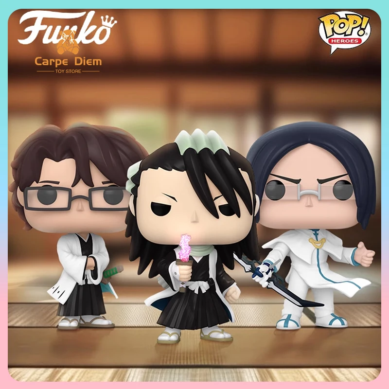 Funko Pop Bleach Anime Figure Aizen Sousuke Ishida Uryuu Kuchiki Byakuya Anime Figure Anime Peripheral Doll Tabletop Ornaments