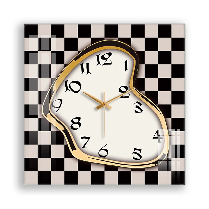 

Polygon Novel Surreal Melting Distorted Wall Clocks Surrealist Salvador Dali Style Wall Decoration Home Garden Decor Watch