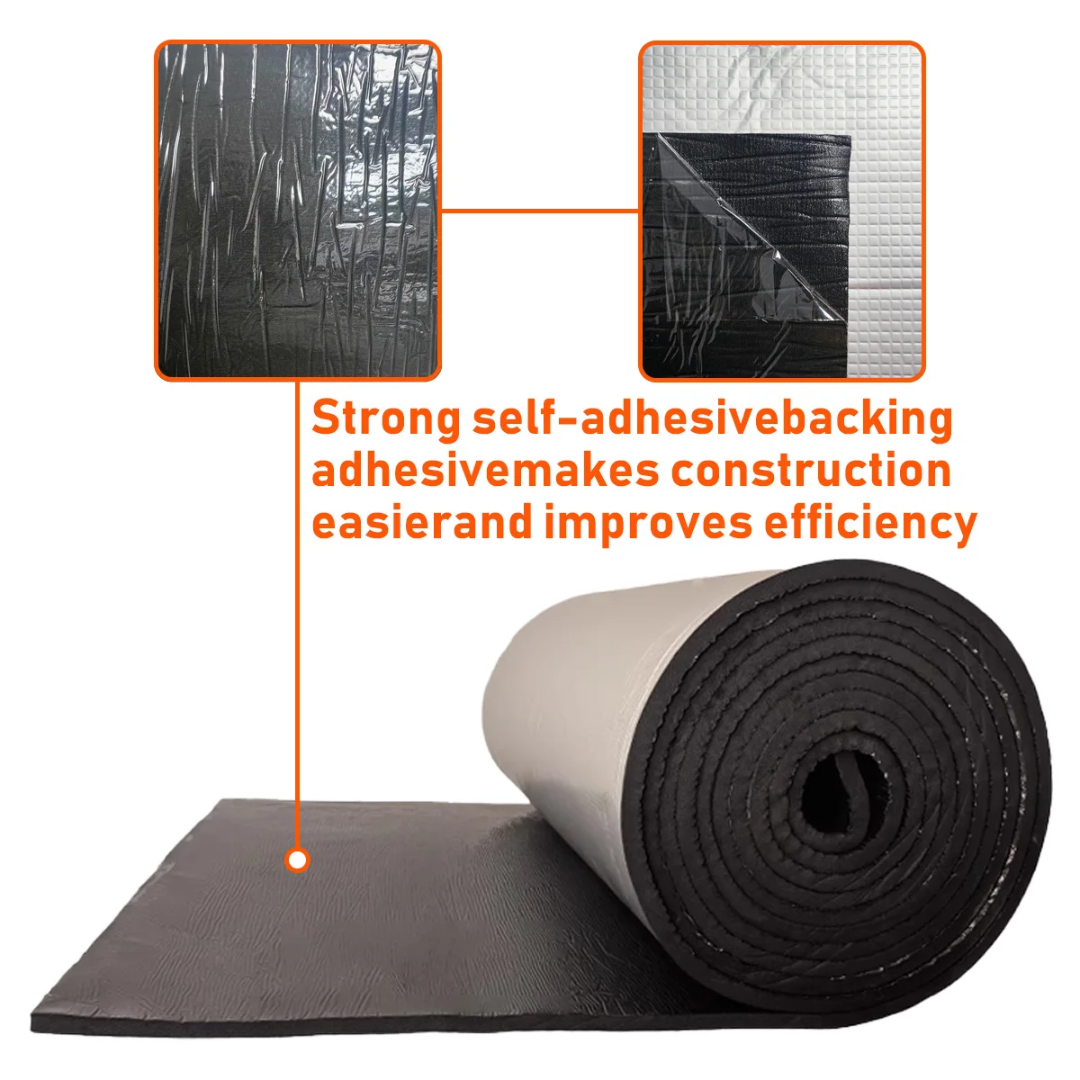 YONGRUN 1PC Car Sound Insulation Cotton Engine Hood Heat Insulation Self-Adhesive Pad With Four Specifications To Choose From view 4