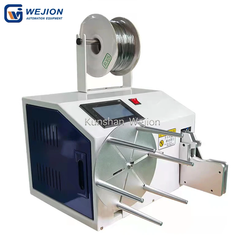 WEJION Semi-automatic Double Wire Winding and Tying Machine Cable Roll Wire Reel Winding Machine Twist Tie Machine