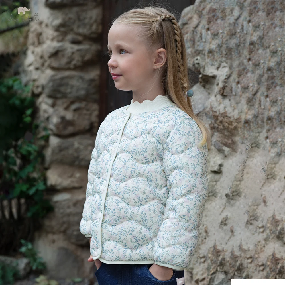 Dave Bella Children's Down Jacket Tops  Autumn Winter Fashion Casual Comfortable Sweet Girls Overcoat Outdoor Warm DB4254551