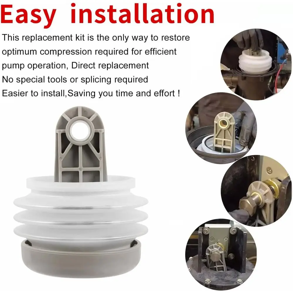 Fits for Dometic 385230980 Pump Bellow Kit Include 385310076 1-1/2 Duckbill Valve (4Pack) and 385310151 O-Ring (2 Pack) Replace