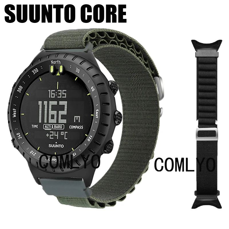 男性と女性のためのナイロン接続時計バンド,Suunto,コアストラップ,ベルト用