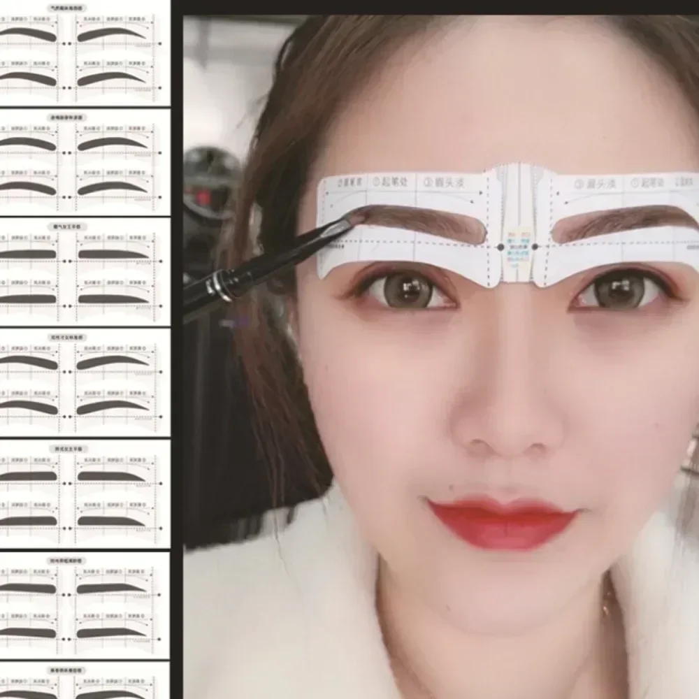 Adesivo tordo, strumento ausiliario, adesivo di bellezza monopezzo, carta per sopracciglia. Modello professionale usa e getta per matita per trucco occhi