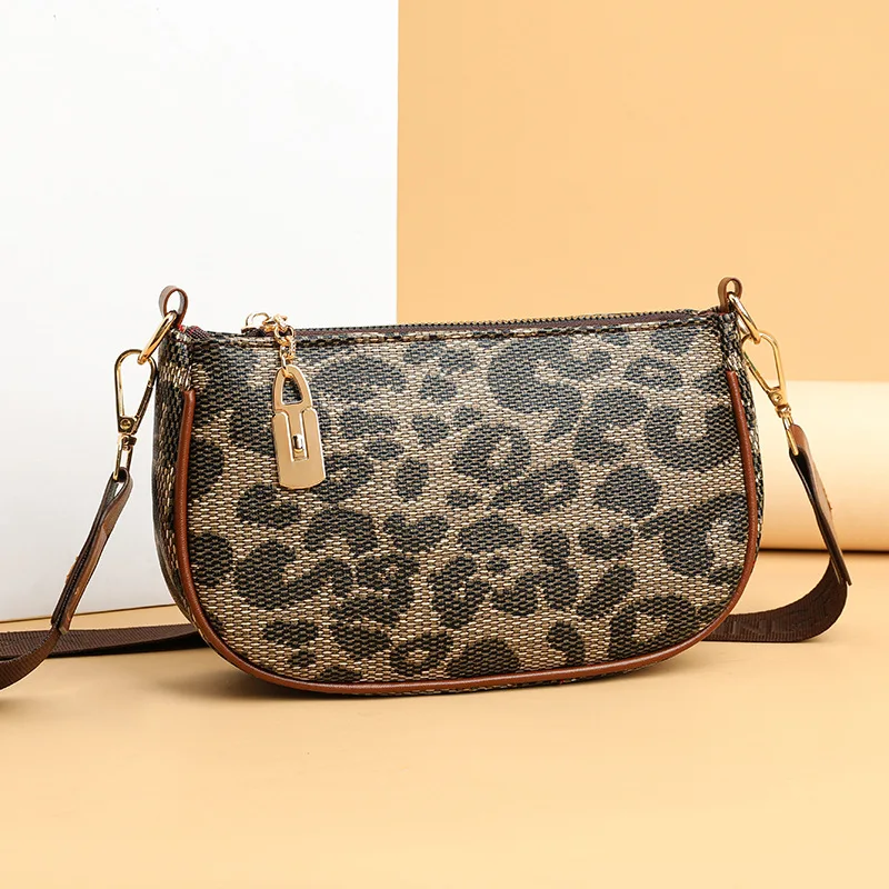 

Hot Sale Women's Simple Fashion Python Pattern Shoulder Bag Internet Red Texture Western Small Square Purse Summer Crossbody Bag