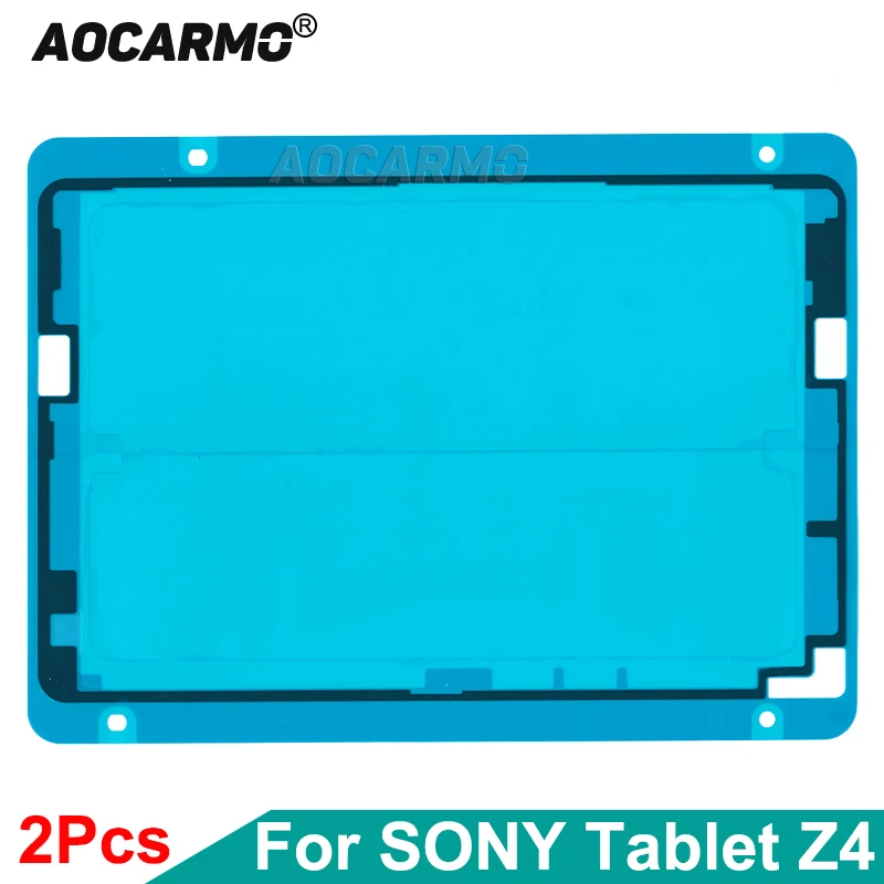 

Aocarmo 2Pcs/Lot For Sony Xperia Tablet Z4 SGP771 SGP712 Front LCD Screen Display Sticker Frame Waterproof Adhesive