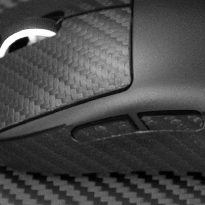 Suitable for Logitech GPW 2/3/5 mouse – Carbon fiber black pattern decorative skin decal.