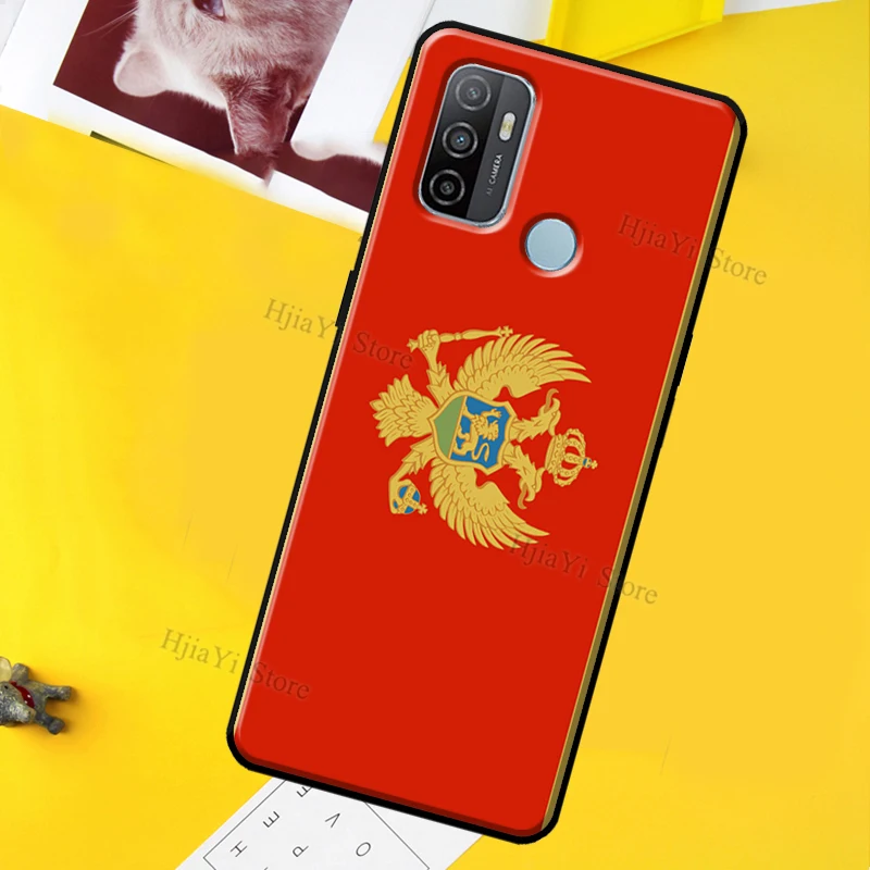 Montenegro Flag Case For OPPO A5 A9 A53 A31 2020 A1K A3S A5S A83 A91 A52 A72 Find X3 Pro F5 F7 A15 Cover