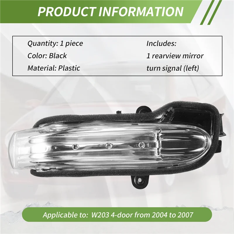 سيارة الجانب ماركر ضوء الباب الجناح مرآة الرؤية الخلفية بدوره إشارة مؤشر الجانب ضوء مصباح لمرسيدس لبنز W203 4Door 2004-2007