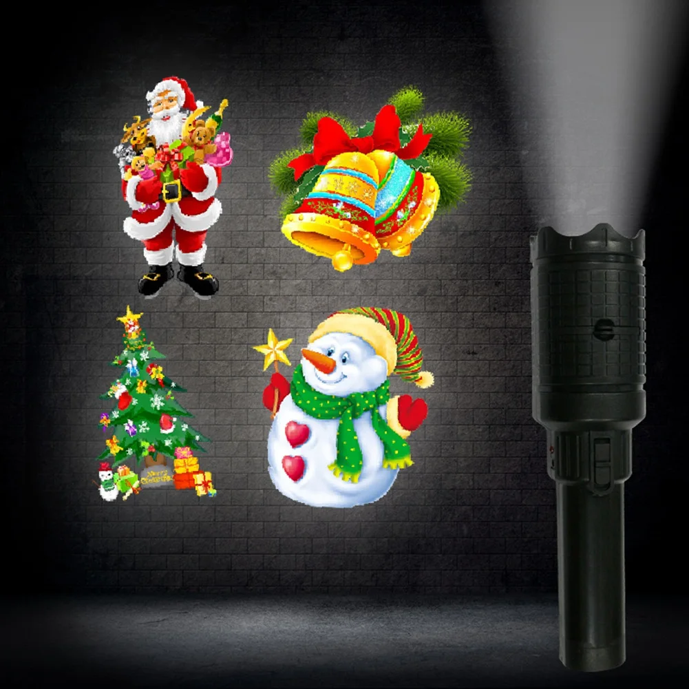 24-Hour Delivery Christmas Projection Lamp Flashlight Christmas Projection Lamp 12 Pattern Projection Lamp Halloween Projection