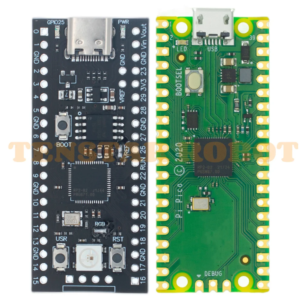 Raspberry Pi Pico Board RP2040 TYPE-C / MICRO Dual-Core 264KB ARM Low-Power Microcomputers High-Performance Cortex-M0+ Processor