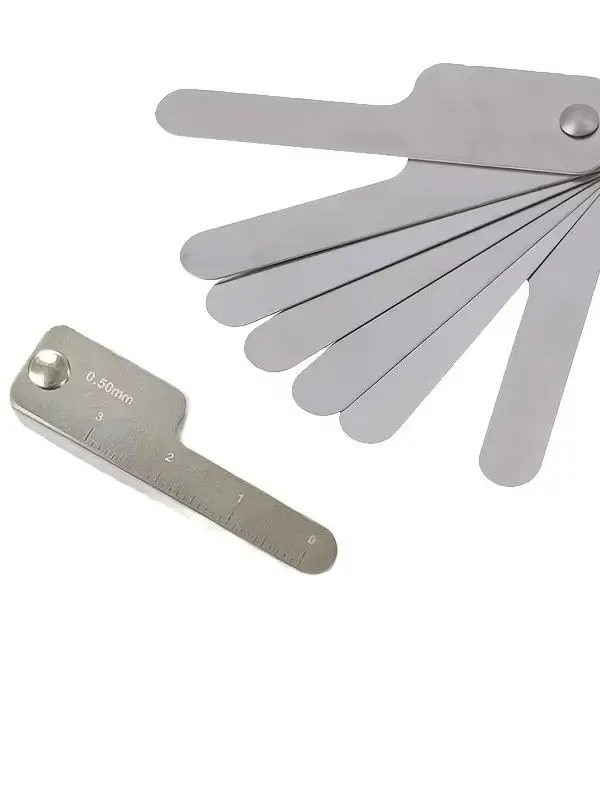0,1 - 0,5 mm Zahnspalt-Messlineal, Zahnspalt-Messgerät mit Reziprok-System, Edelstahl-Kieferorthopädie-Instrument – Detail 4