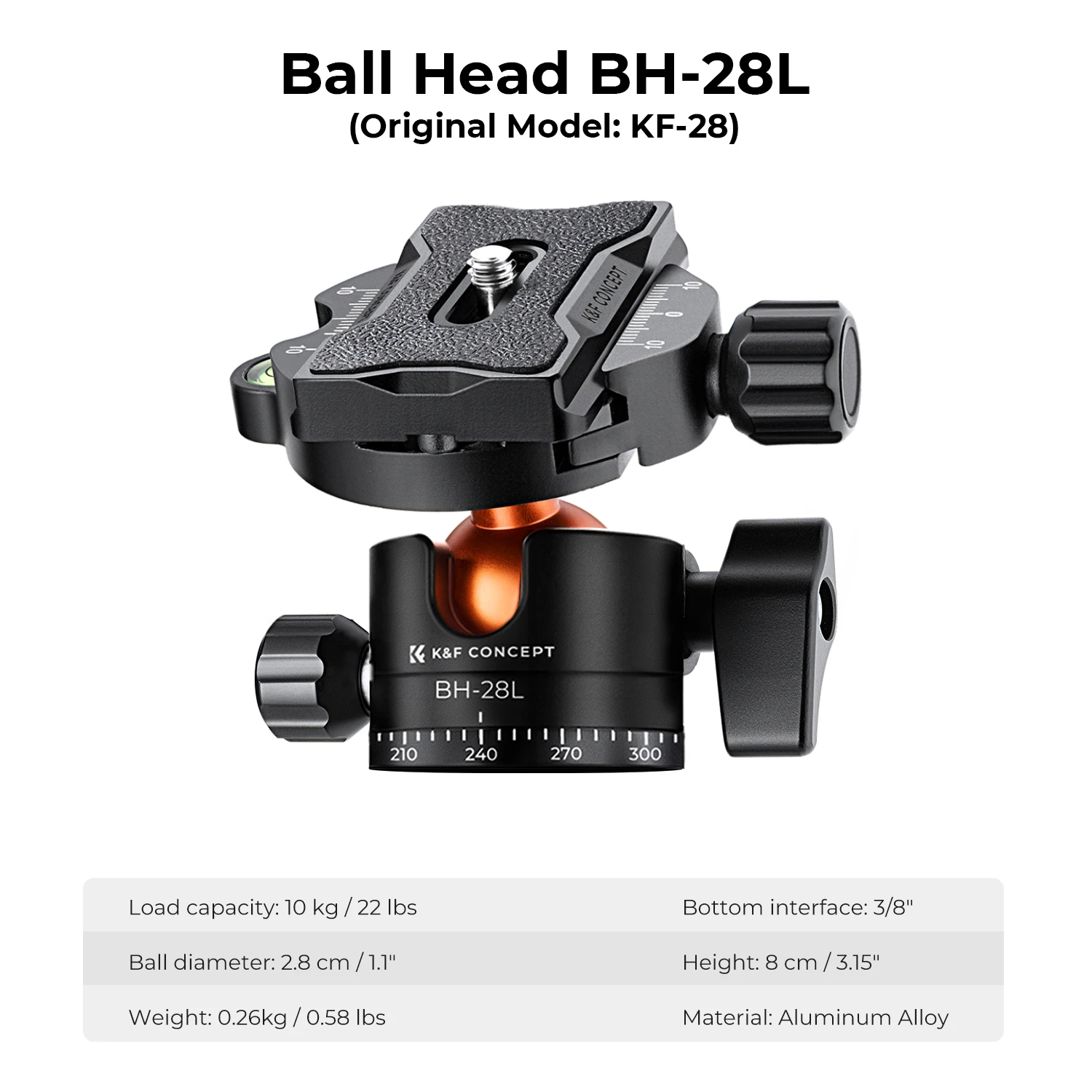 K&F Concept 78 inch DSLR Camera Tripod 22lbs/10kg Load Capacity Magnesium Alloy Rotatable MultiAngle Center Column Camera Tripod