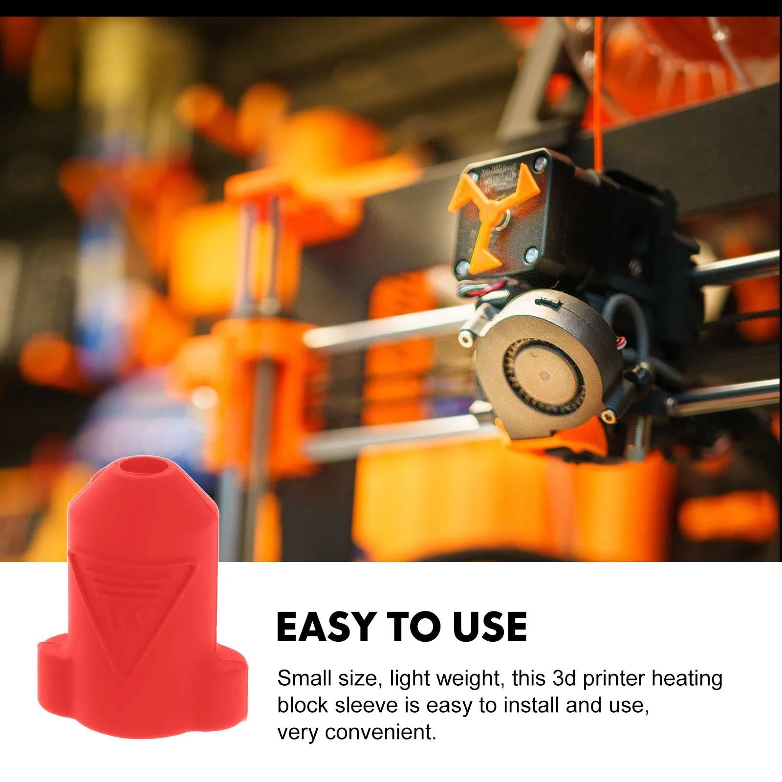 

4Pcs 3D Printer Heating Block Cover Socks Good Workmanship Simple Structure Effective Protection Printer Heating Block Sleeves