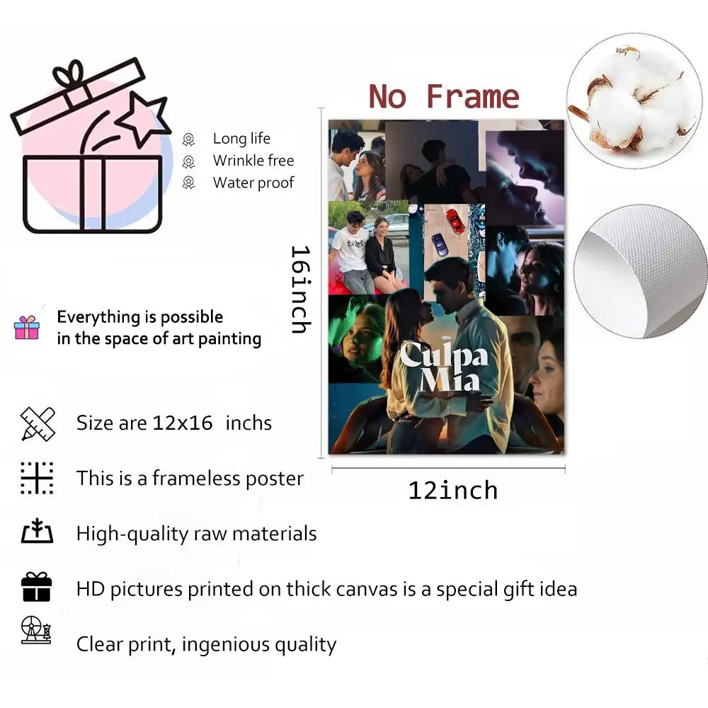 بلدي خطأ Culpa ميا الفيلم الكلاسيكي المشارك ملصق ذاتية اللصق لمكتب المنزل مسرح الفيلم جدار ديكور فني هدية رائعة