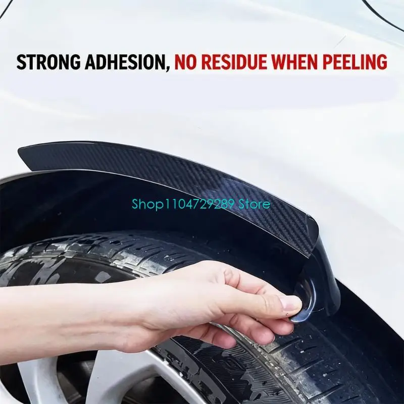 D8KE Pack of 4 Wheel Eyebrow Accent Trim Set Carbon Look Exterior Cover for Vehicle view 4