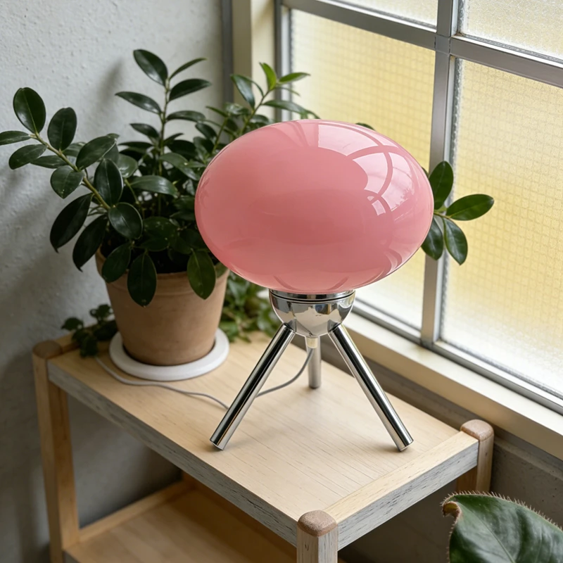 Bauhaus Mid-Century Glass Marshmallow Table Lamp High-End Designer Version Ins Girls Style Study Bedroom Bedside Post-Modern