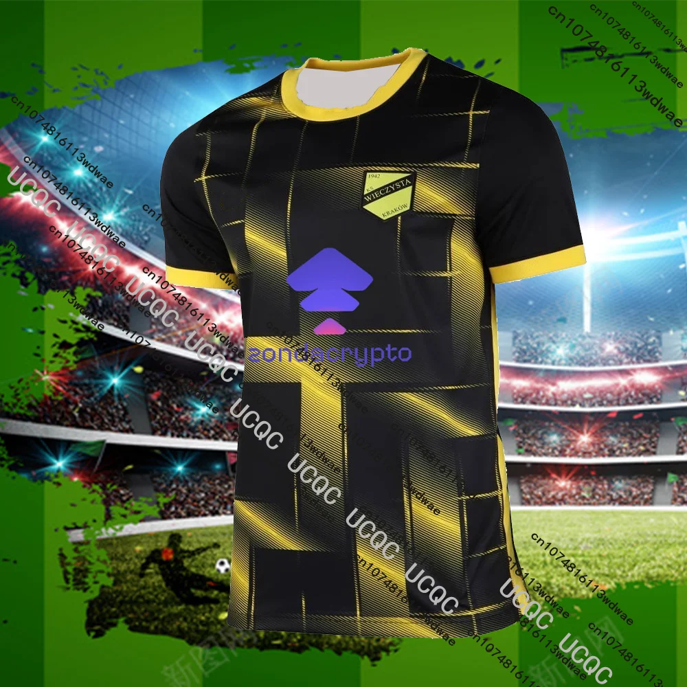 أحدث 26/25 كرة القدم البولندية للرجال لكرة القدم جيرسي بولندا سريعة الجافة ثلاثية الأبعاد تنفس Wieczysta Krakov الحصري مروحة كرة القدم طفل جيرسي #2