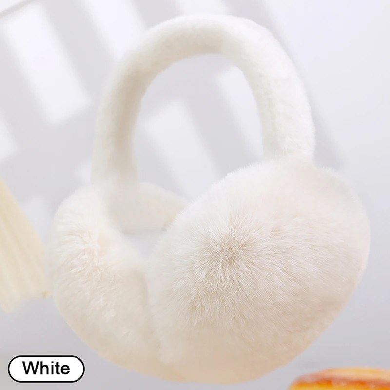 Fashion Winter Warm Earmuffs Fluffy Ear Muff For Women Soft Plush Earmuffs Girls Boys Cold Weather Ear Warmer Foldable Earflaps