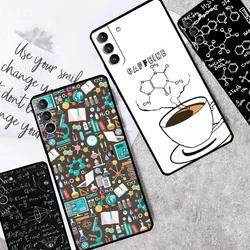 Science Chemistry Caffeine Case For Samsung Galaxy S23 Ultra S22 S24 Plus Note 10 20 S8 S9 S10 S21 FE S20 FE Cover