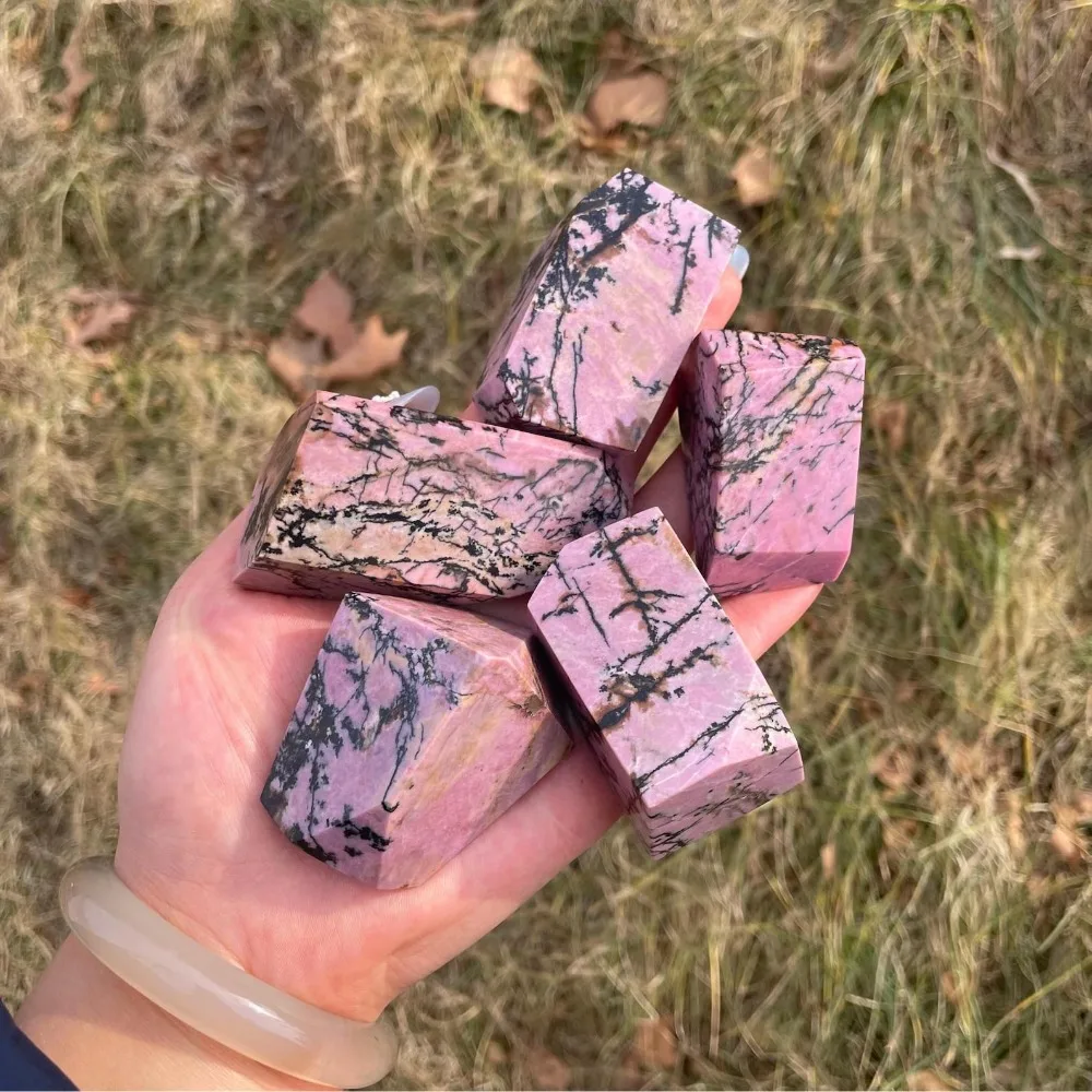 50-200g Natural Rhodonite Freeform Gemstone Bohemian Style Ideal for Home Decor-Perfect Housewarming Present - view 3