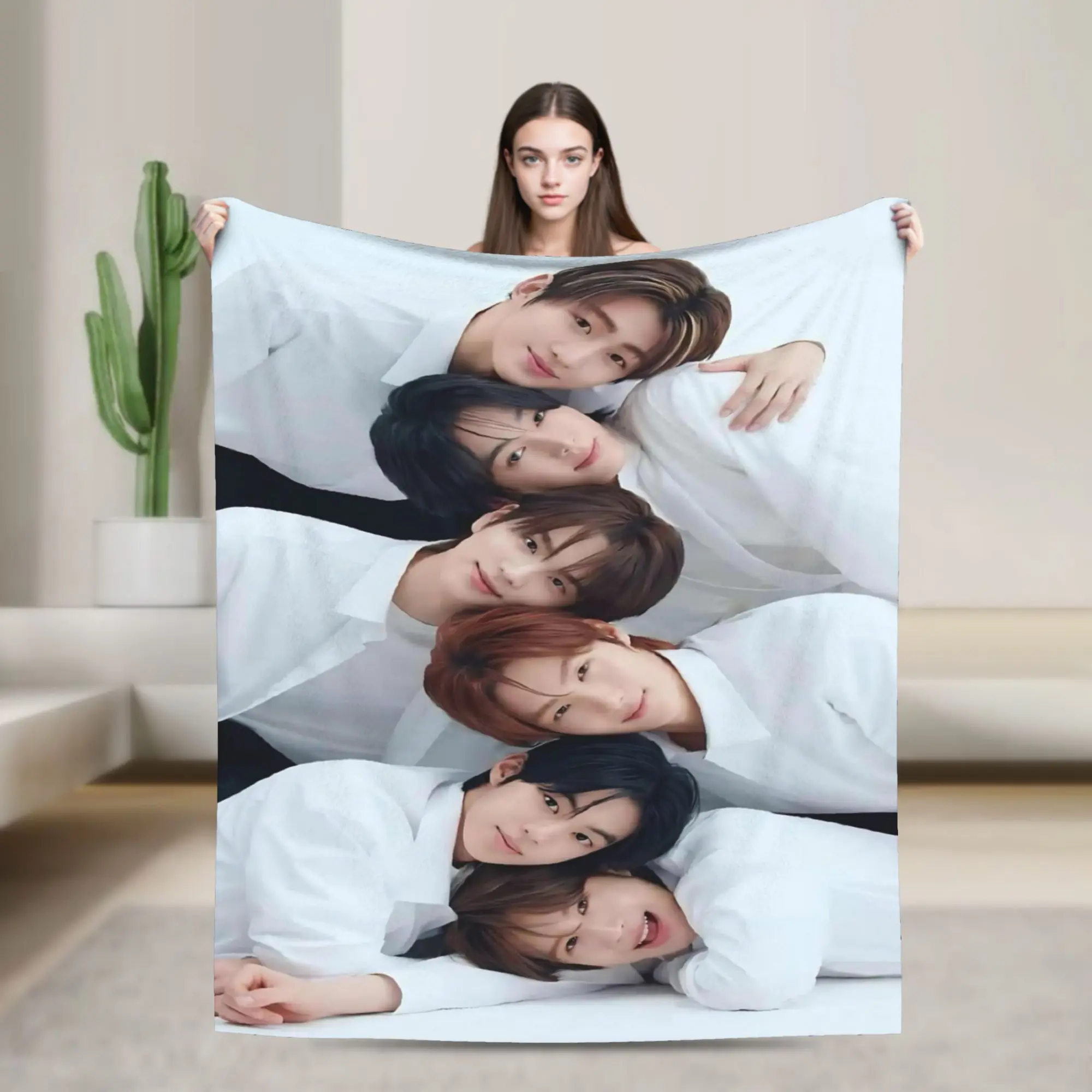 Comfortable TWS boy group Blanket Merch Sofa Decorative  Throws And Blankets Super Warm Fleece for Office