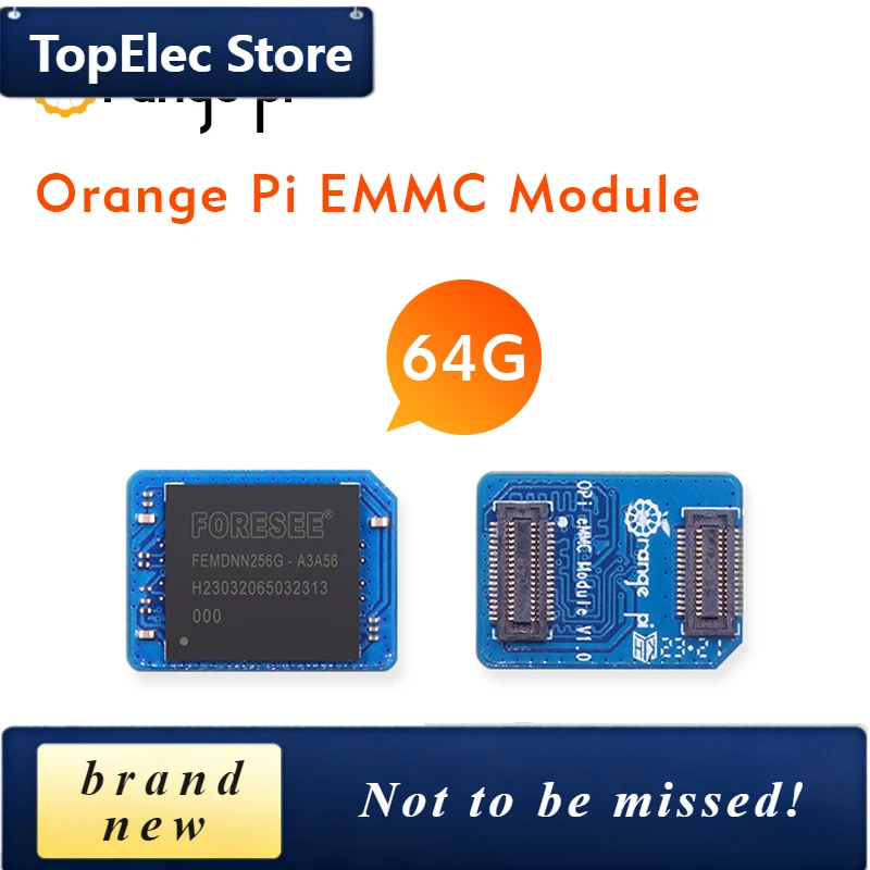 TopElec Orange Pi 64GB EMMC Module With Fast Read And Write Speeds For OPI 5 Plus Development Board