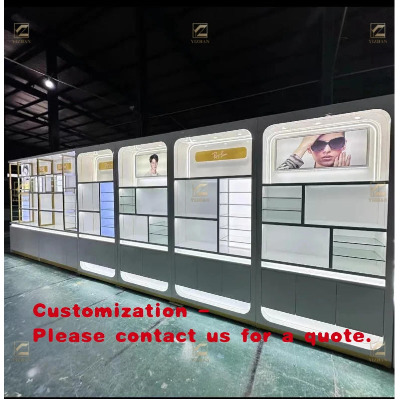 custom.Design Bespoke Optical Shop Showcase Hot Sale Eyeglass Display Cabinet and Retail Sunglasses Stand Interior Design