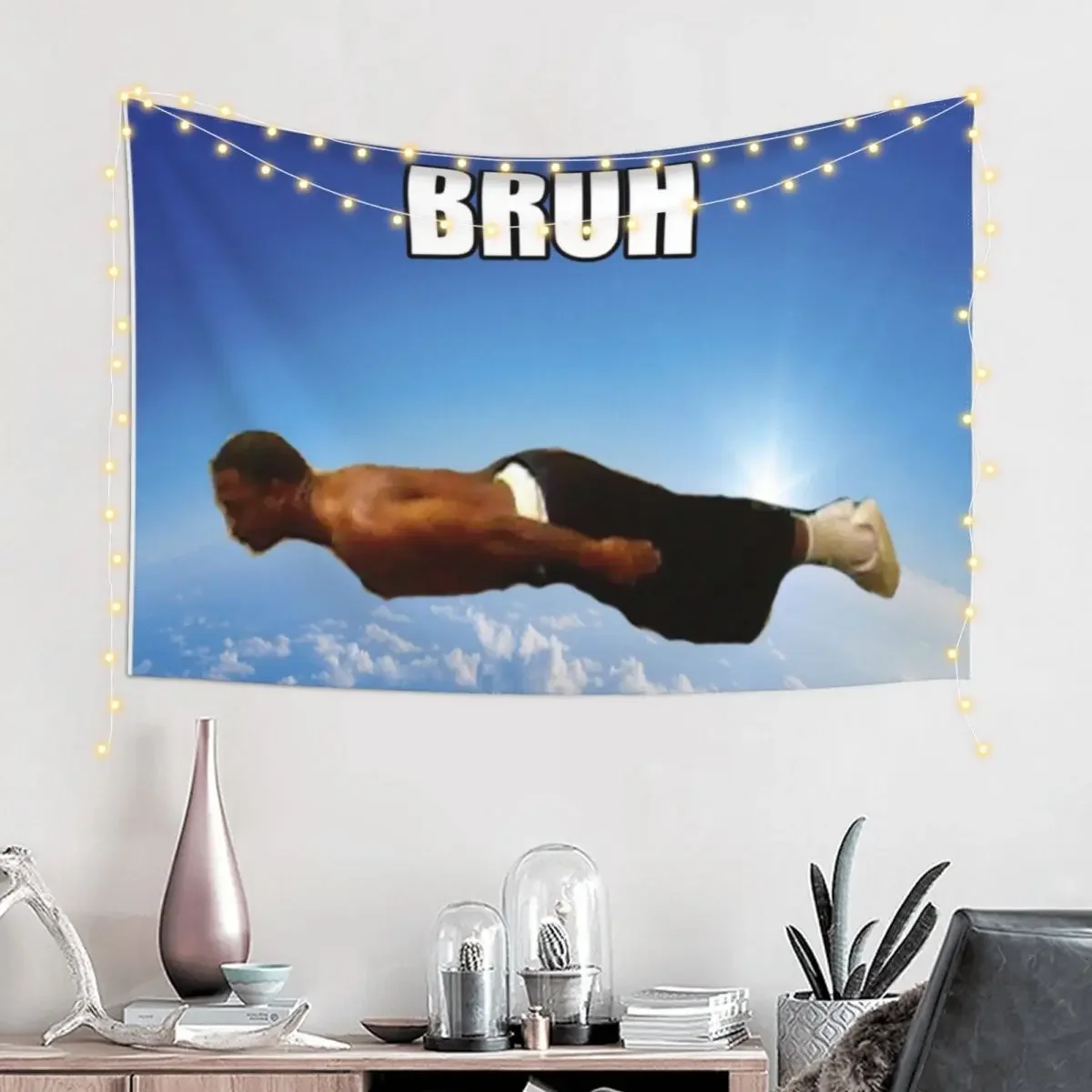 Bruh Dude Tapestry Wall Hanging House Decoration Korean Room Decor Home Decor Accessories Tapestry