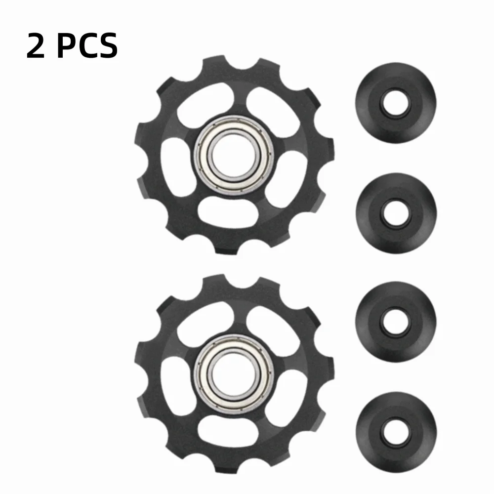 Aluminum Alloy Rear Derailleur Pulley CNC Anodized Sealed Bearing Bike Jockey Wheel 11T Ultralight Bicycle Guide Roller for 2pcs