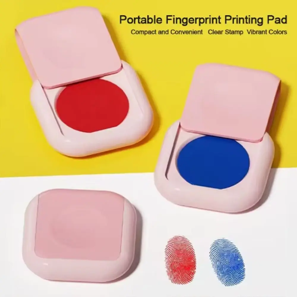 Clear Stamping Mini Fingerprint Ink Pad Anti-Fake Quick-drying Finger Signature Inkpad Finger Printing Professional