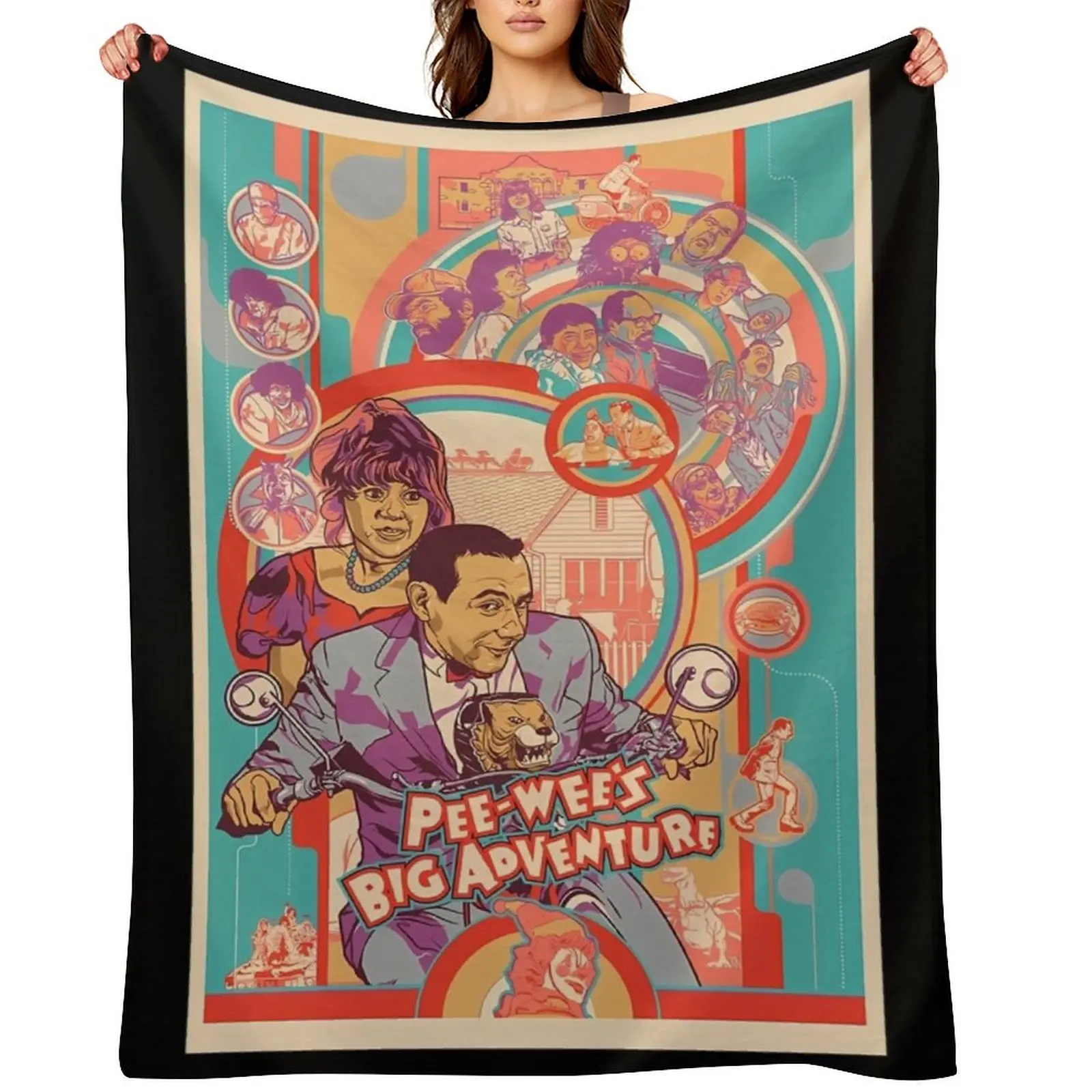 

Pee Wee Herman, PeeWee Herman, Paul Rubens Throw Blanket Sofa Throw Luxury Throw Personalized Gift Plaid on the sofa Blankets