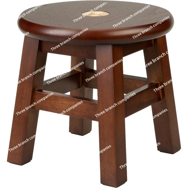 

Small stool household solid wood bench children's low retro square living room coffee table foot change shoe advanced sense