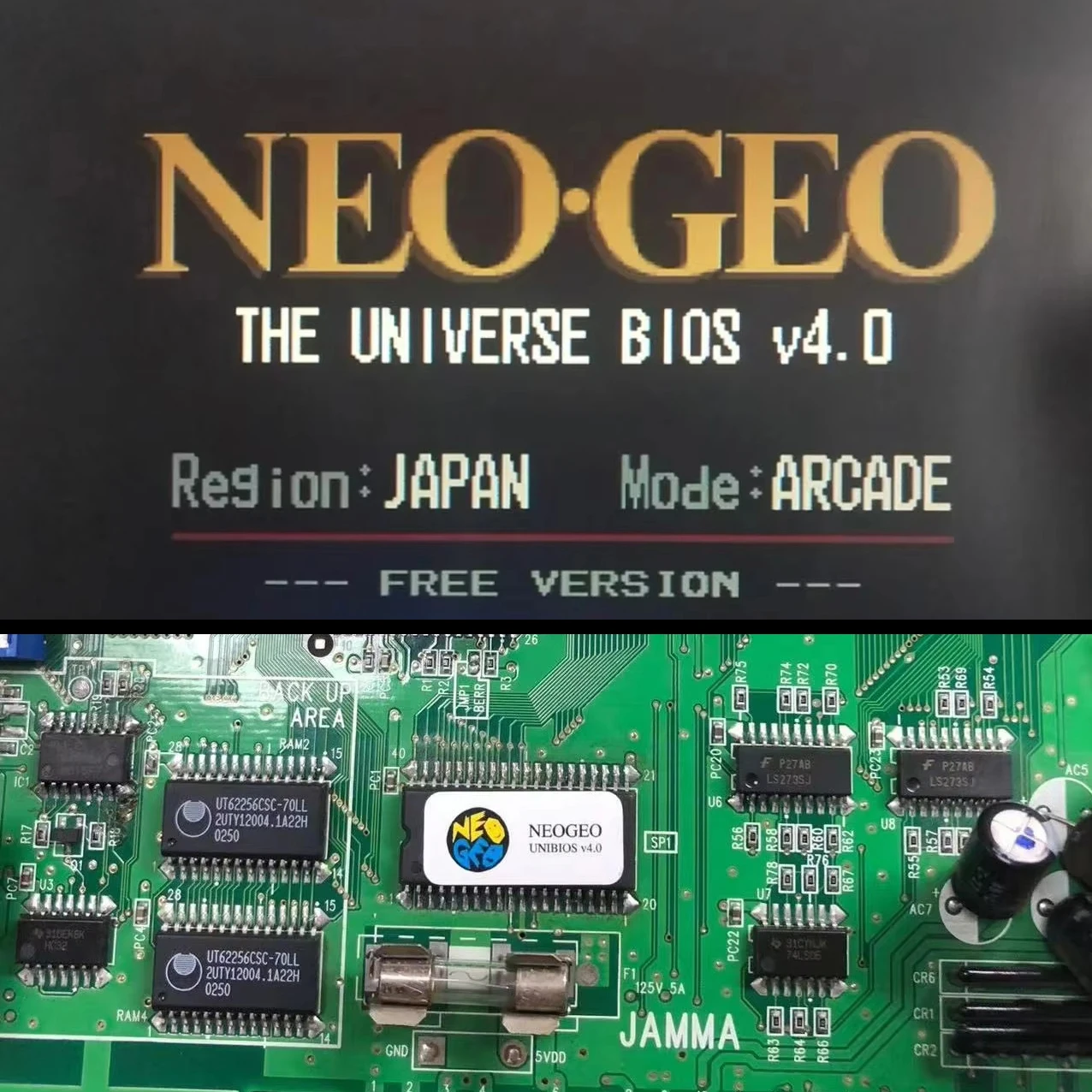 Universal NEOGEO UNIBIOS 4.0 IC Chip for MVS (1B/1C/1A/1F/4F) AES CD CDZ Arcade Board 153-in-1 Game Bios Modification Parts