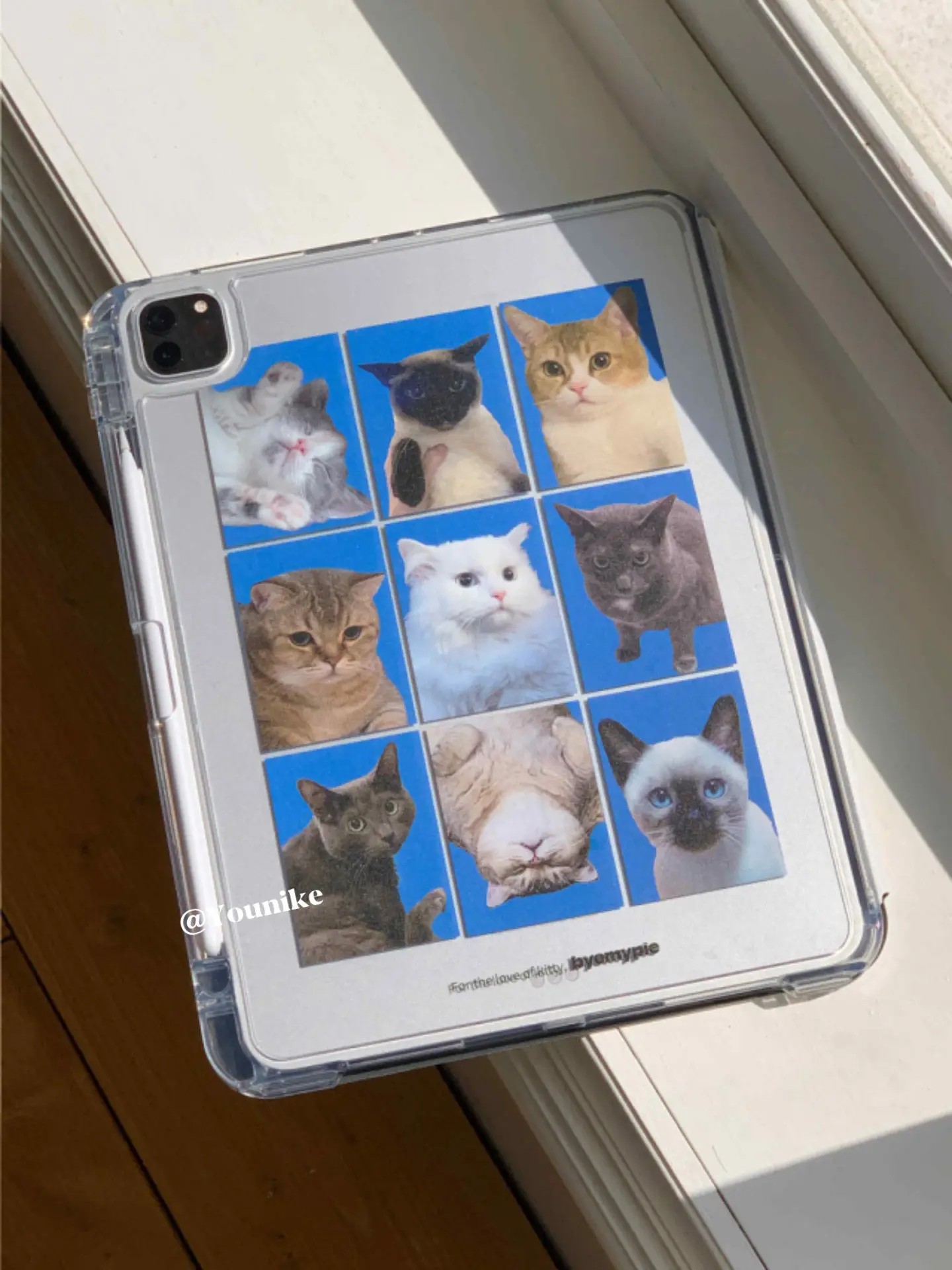 Cute cat Headshot Tablet Case For iPad Pro 11 12.9 13 8.3 M2/4/3 9.7 10.2 5/6th 7/8/9 10th 11th Mini 6 7 Air 3 4 5 6 Stand Cover
