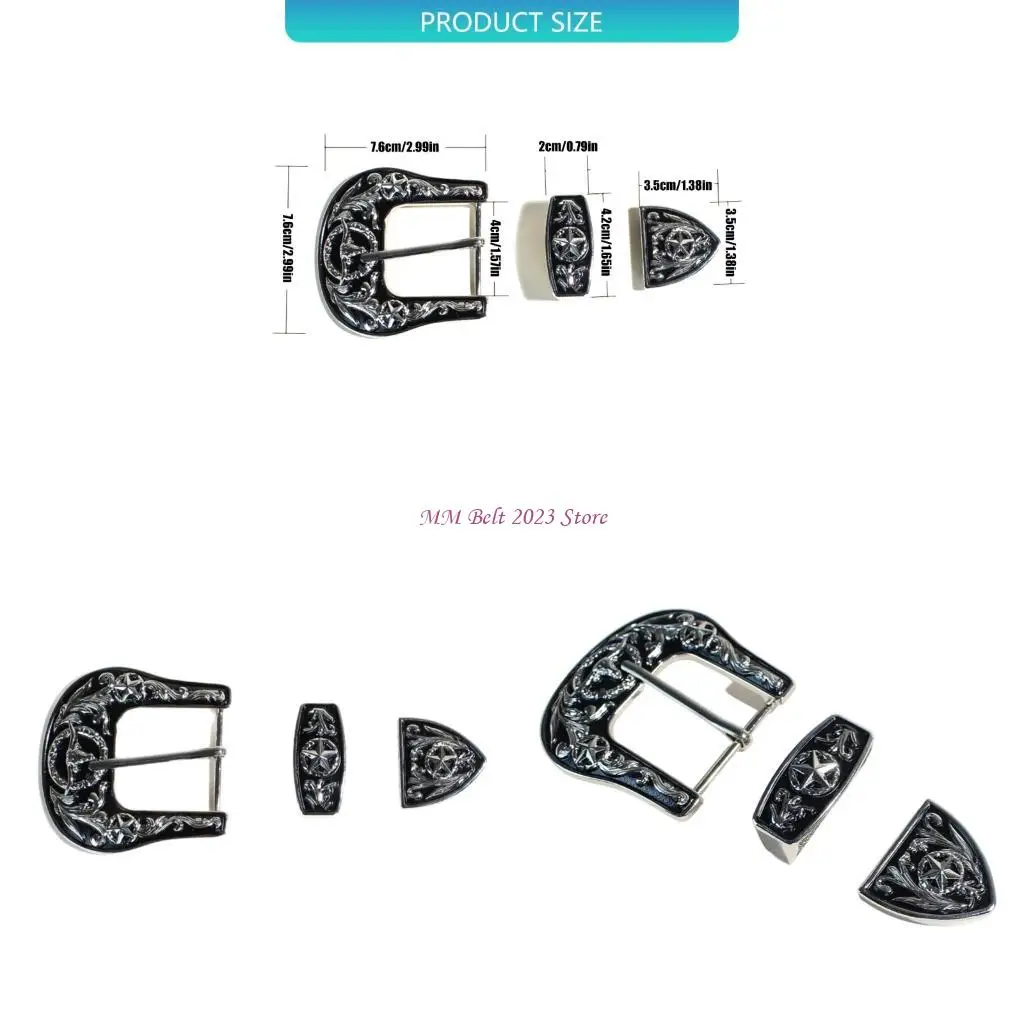 49me-メタルブルヘッドベルトバックルゴシック彫刻チャームテーマスタイリッシュな外観の交換
