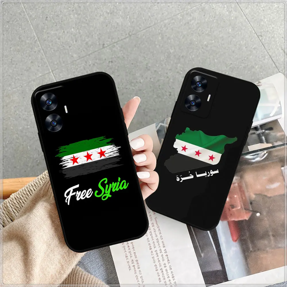 Syrian Revolution Flag Case For Realme C55 C53 C35 C33 C31 C30 C30S C21 C21Y C20 C15 C12 C11 GT Neo 2 Narzo 50 50I 50A 5G Cover