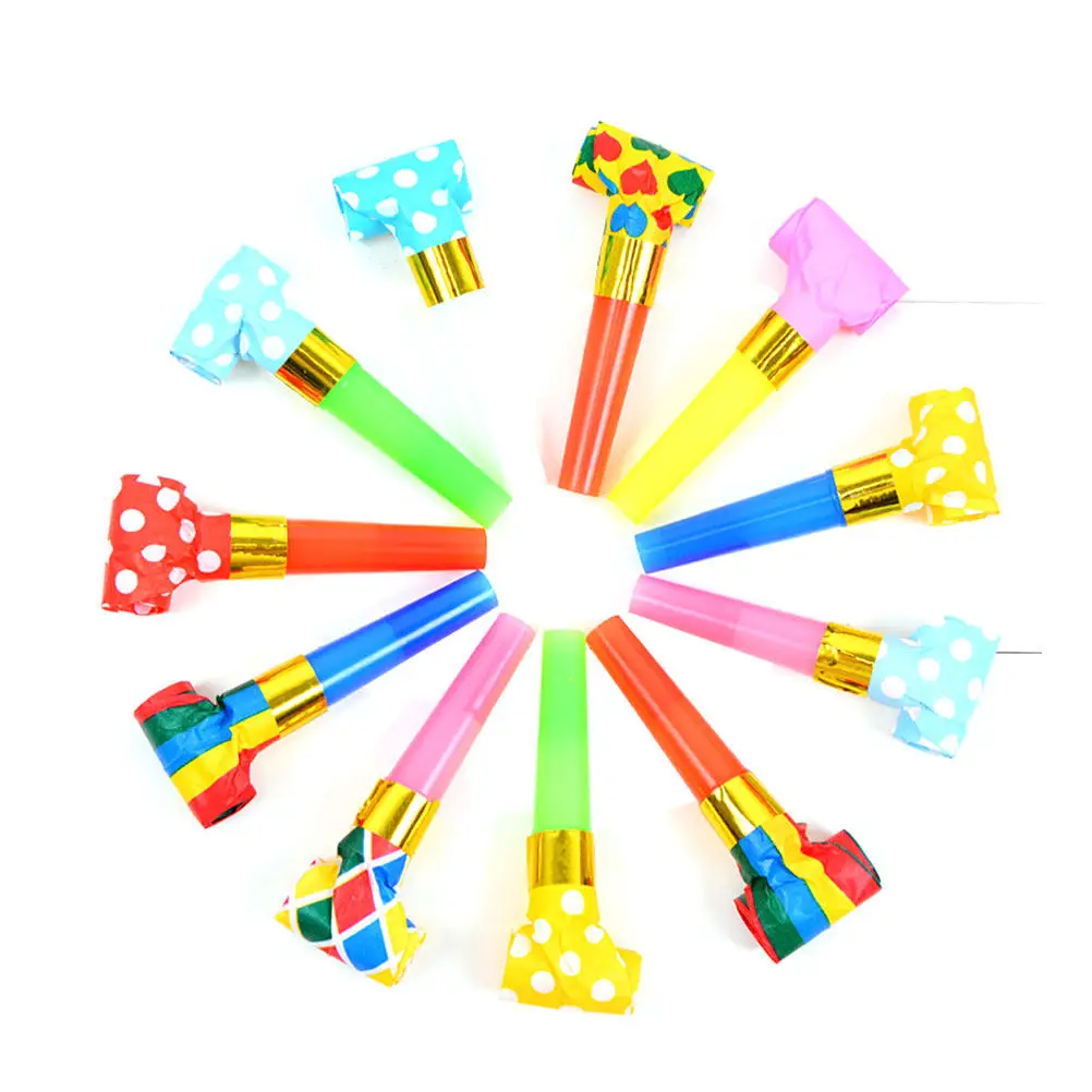 120Pcs Party Whistles Plastic Noise Makers Cheerleaders Cheering Props Birthday Halloween Wedding Sports Event Party Favors
