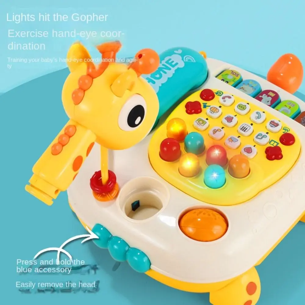 Jouet de voiture téléphonique Elk avec roues, musique, son, lumière émulée, Montessori, simulation Whack-a-Mole, téléphone fixe