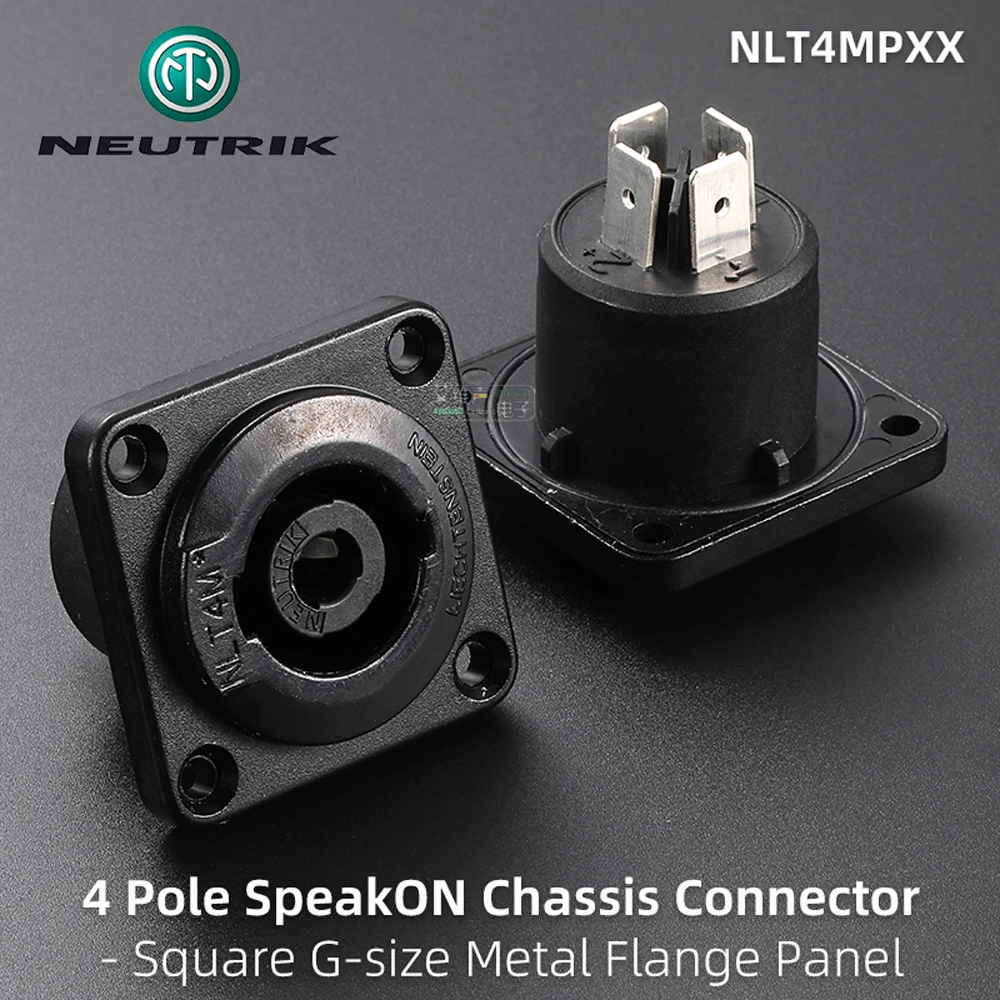 NEUTRIK 2 4 8 Pore speakON Speaker Connector NL2MPXX NL4MPXX NL8MPRXX PA/Metal Flange Socket Silver-plated Pin Chassis Connector